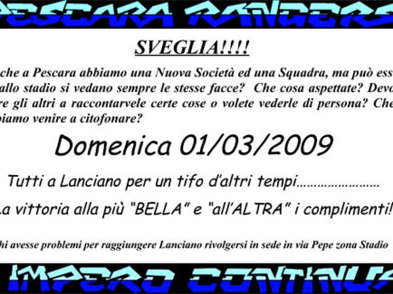 Riceviamo e pubblichiamo comunicato Pescara Rangers, foto 1
