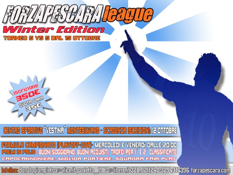 FORZAPESCARA LEAGUE WINTER EDITION, aperte le iscrizioni, foto 1