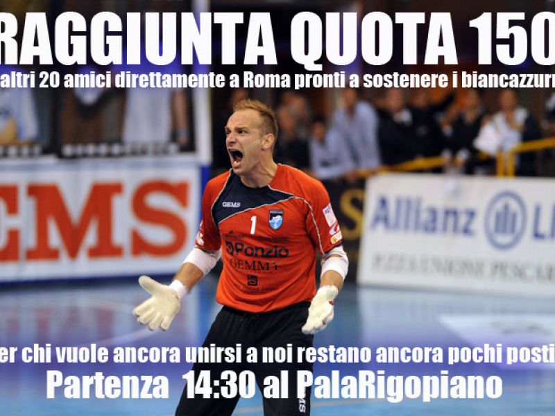 PONZIO PESCARA: IN TRASFERTA A ROMA CON 150 CUORI BIANCAZZURRI, foto 1
