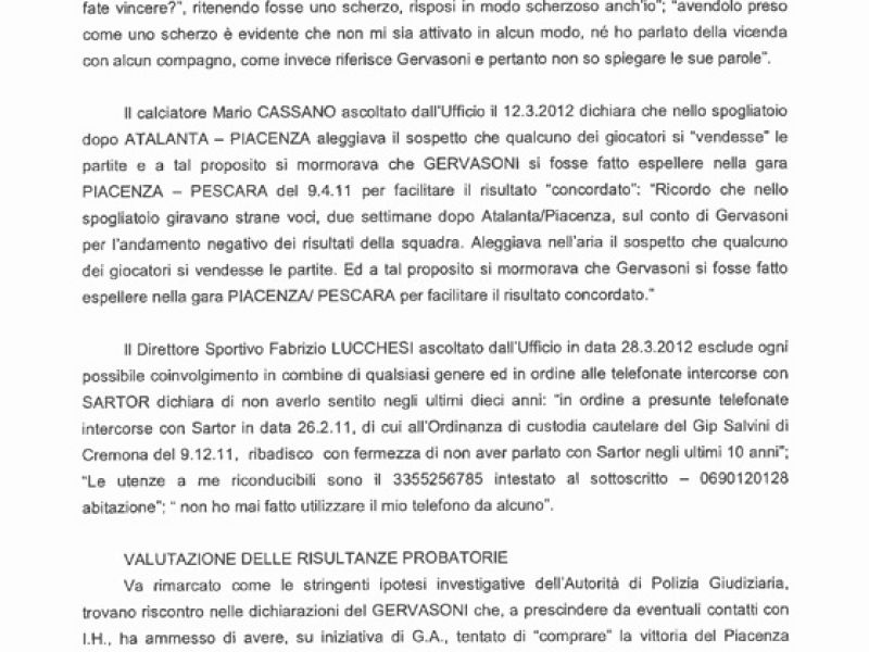 Il documento relativo al deferimento della Delfino Pescara, foto 3
