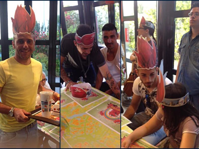 GIOCATORI AL FAST FOOD CON I BIMBI DELLA CASA MADRE ESTER , foto 3