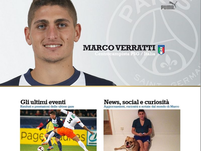 Online il nuovo sito di Marco Verratti, foto 1