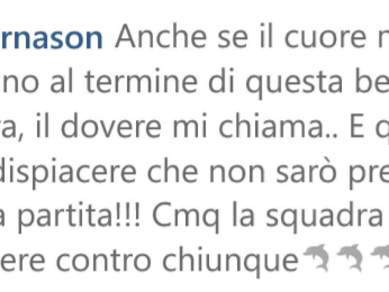 Bjarnason: ''Il cuore mi dice di restare, ma...'', foto 2