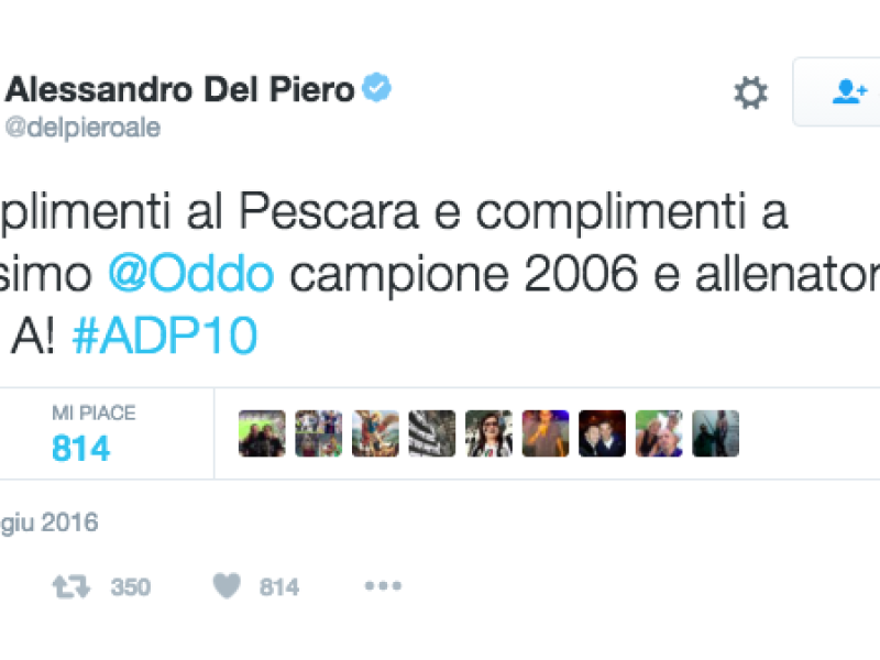 Verratti, Allegri, Del Piero: ''Complimenti Pescara!'', foto 2