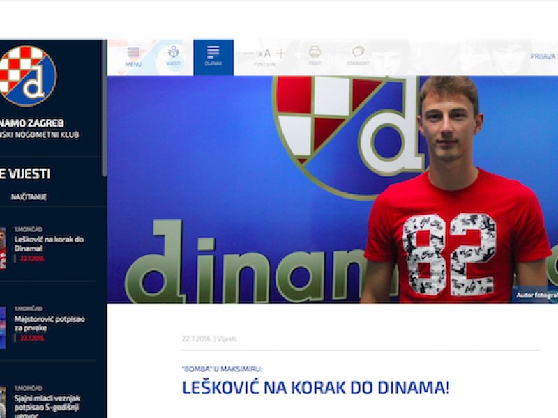 Leskovic alla Dinamo Zagabria, foto 1