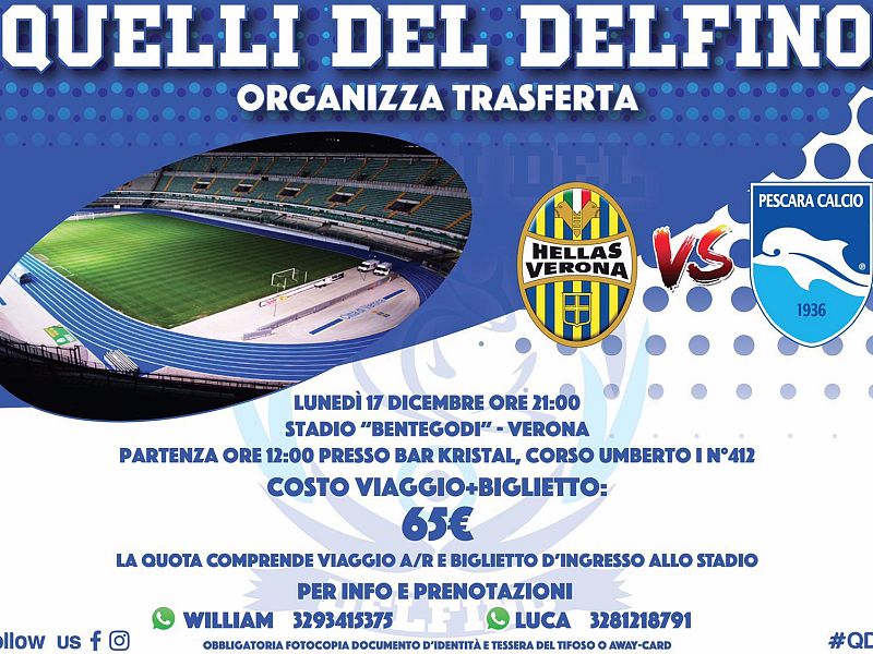 Quelli del Delfino organizza la trasferta di Verona, foto 1