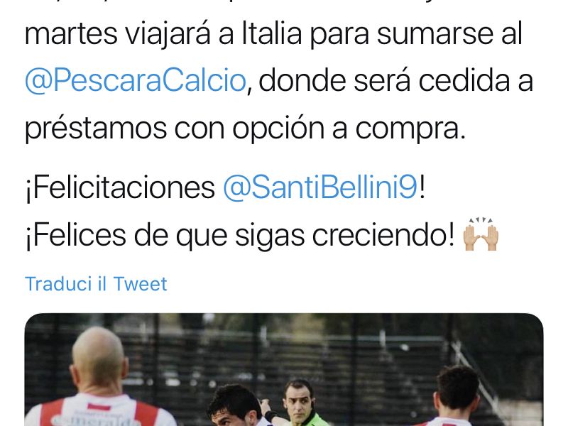 Bellini è un nuovo calciatore del Pescara, foto 1