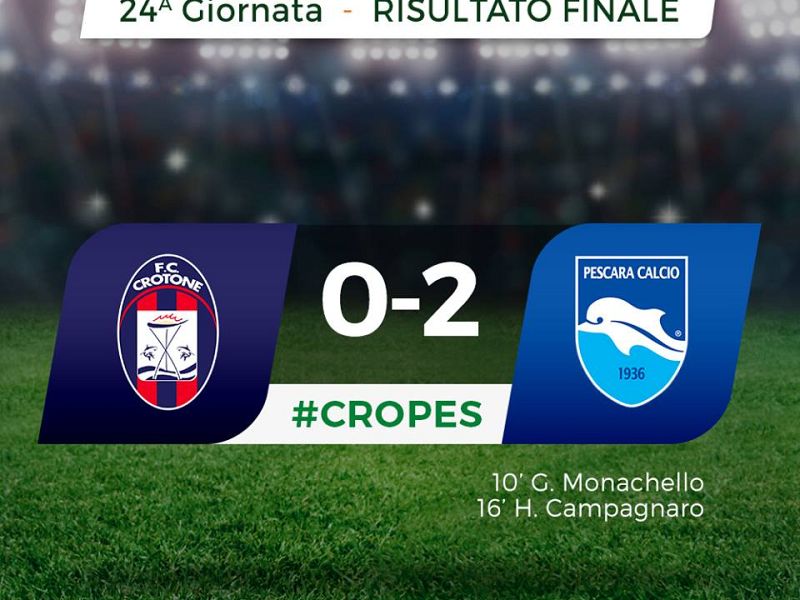Crotone-Pescara 0-2. Prima vittoria del 2019 del Pescara  allo Scida, foto 1