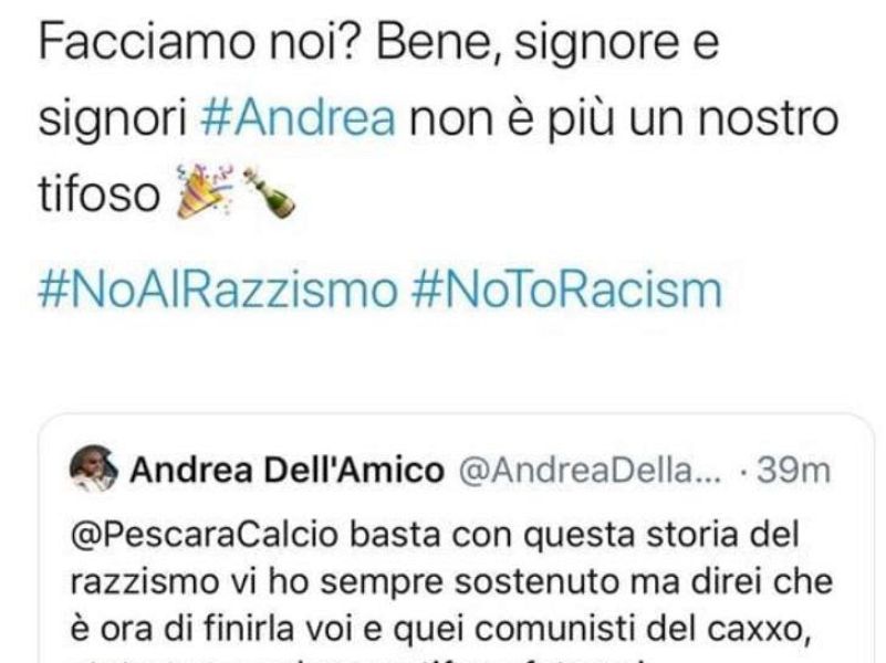 La lezione del Pescara ai razzisti, foto 1