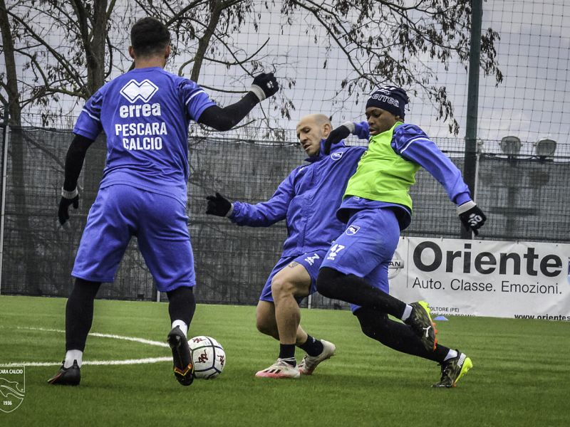 Ultima seduta di allenamento per i biancazzurri, foto 1