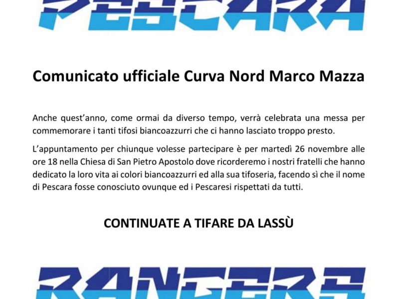 Comunicato ufficiale Curva Nord Marco Mazza, foto 1