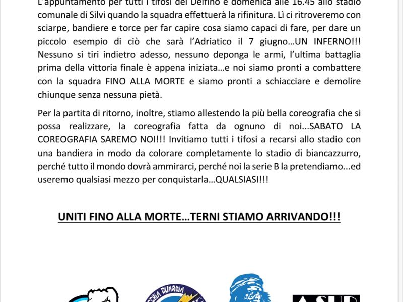 Comunicato ufficiale Curva Nord Marco Mazza, foto 1