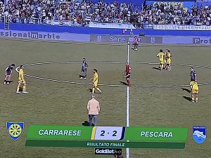 Carrarese-Pescara 2-2 FINALE